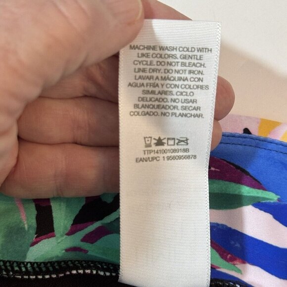 TIME & TRU Mid-Rise V-Front Bikini Swim Bottoms 3X (24W-26W) Tropical Multi NEW‎ - Picture 8 of 13